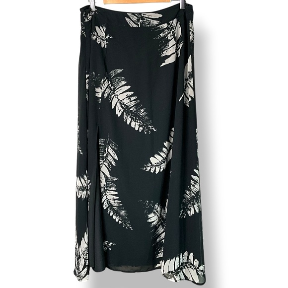 LOVERS WONDERLAND Chiffon Midi Skirt Fully Lined Side Zipper Australia Design XL - Picture 3 of 8